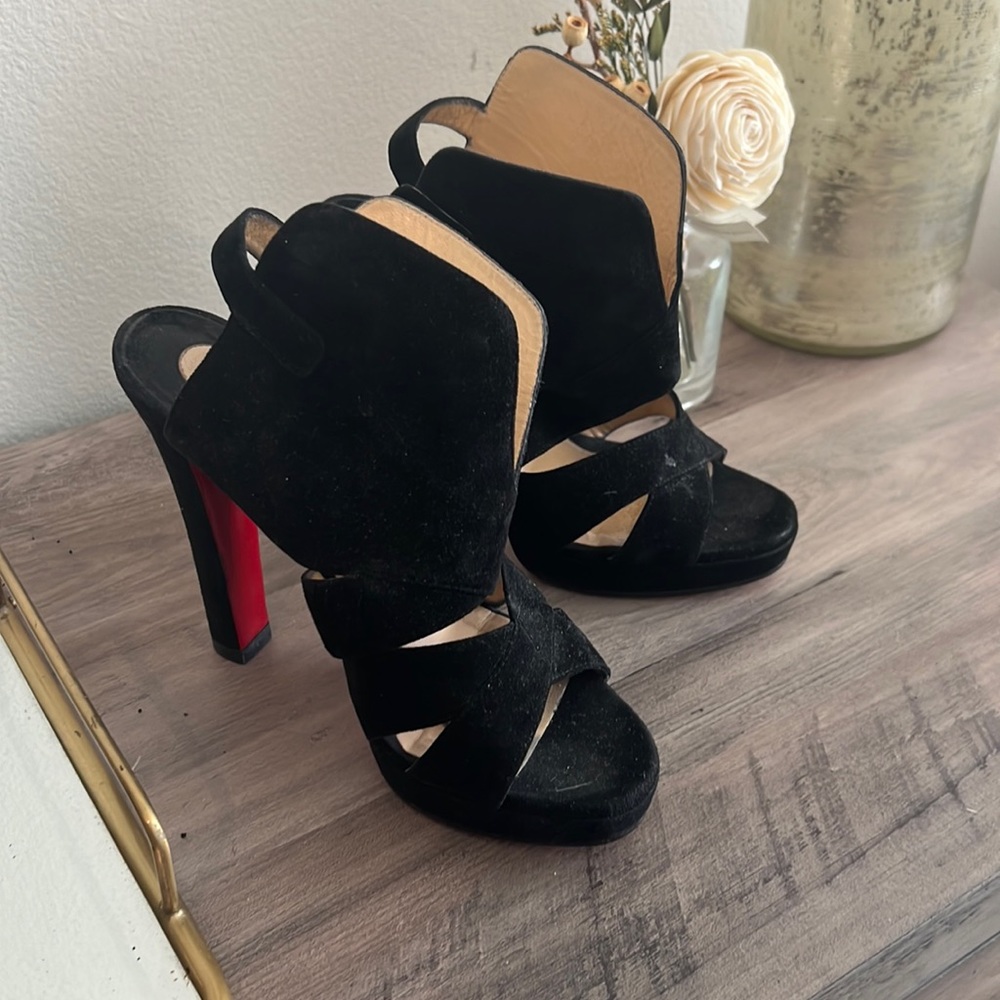 Christian loubs. 5.5 inches in size 36 1/2